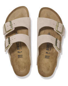BIRKENSTOCK S26 LEATHER ARIZONA LEVE SANDCASTLE 35 - 43 NARROW SEASONAL INCALTAMINTE DAMA