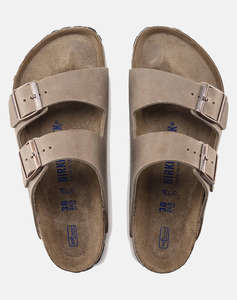 BIRKENSTOCK S26 LEATHER ARIZONA SFB LEOI TABACCO BROWN 35 - 50 REGULAR CORE ESSENTIAL INCALTAMINTE UNISEX