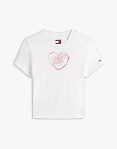 TOMMY JEANS TJW SLIM SH HEART TEE