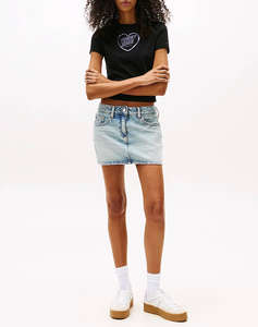 TOMMY JEANS TJW SLIM SH HEART TEE
