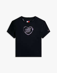 TOMMY JEANS TJW SLIM SH HEART TEE