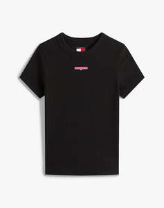 TOMMY JEANS TJW SLIM SCRIPT LABEL SS TEE EXT