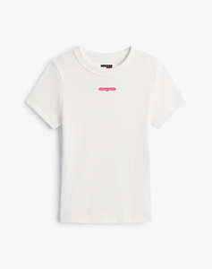 TOMMY JEANS TJW SLIM SCRIPT LABEL SS TEE EXT