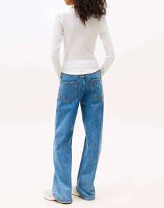 TOMMY JEANS TJW SLIM HENLEY WAFFLE LS