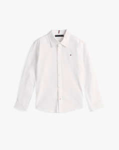 TOMMY HILFIGER SOLID STRETCH POPLIN SHIRT L/S