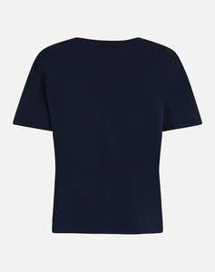 TOMMY HILFIGER SLUB CROP V-NK SS