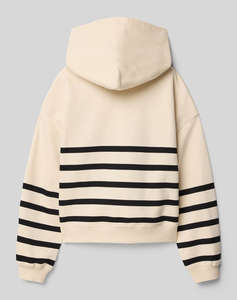CALVIN KLEIN JEANS CK LOGO BOXY FIT STRIPES HOODIE