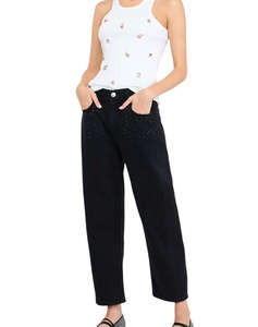 LIU JO DENIM_UF5D02_ECS PANT.BOY CULT STRASS PANTALONI DE DAMA