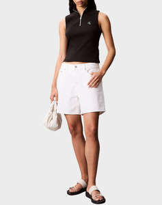 CALVIN KLEIN JEANS A- WOVEN LABEL SL QZ TOP