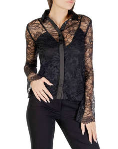 GUESS LS ANTOINETTE LACE SHIRT CAMASA DE DAMA