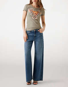 GUESS SS TRIANGLE FLOWERS TEE BLUZA DE DAMA
