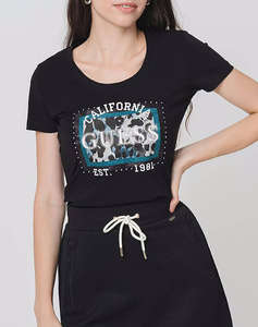 GUESS CN SS ANIMALIER BOXY PRINT BLUZA DE DAMA