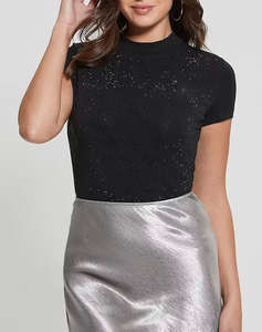 GUESS SS MOCK NECK ALL OVER 4G TEE BLUZA DE DAMA