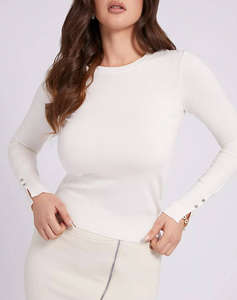 GUESS ELINOR RN LS SWTR BLUZA TRICOTATA DE DAMA