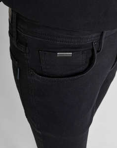ANTONY MORATO MMDT00241FA7504111W01863 MIN OF 12 JEANS OZZY TAPERED FIT IN ICONIC BASIC BLACK STAY BLACK DENIM PANTALONI DE BARBATI