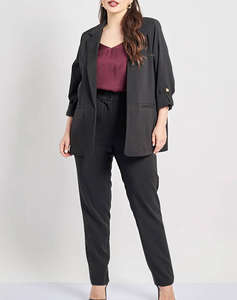 PARABITA Pantaloni din crep, croiala slim fit