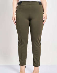 PARABITA Pantaloni elastici tip cigarette, cu cusatura