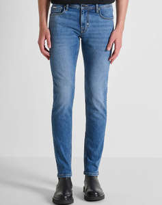 ANTONY MORATO MMDT00241FA7505111W01906 MIN OF 12 JEANS OZZY TAPERED FIT IN ICONIC BASIC BLUE DENIM PANTALONI DE BARBATI