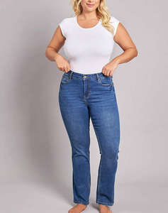 PARABITA Blugi de dama, croiala bootcut, blue