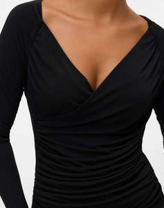 AWARE BY VERO MODA AWSOPHIA LS V-NECK WRAP TOP