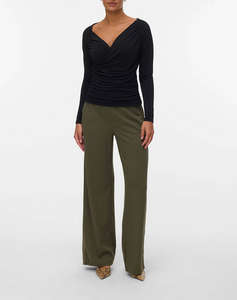 AWARE BY VERO MODA AWSOPHIA LS V-NECK WRAP TOP