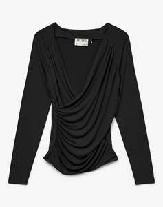 AWARE BY VERO MODA AWSOPHIA LS V-NECK WRAP TOP