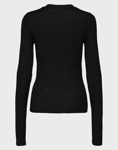 ONLY ONLLENA L/S O-NECK GLITTER RIB TOP JRS