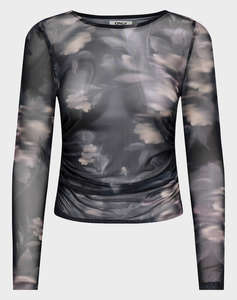 ONLY ONLKAYA LIFE LS RUCHING MESH TOP WVN
