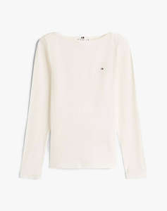 TOMMY HILFIGER SLIM 5X2 RIB BOAT-NK LS