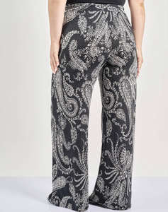 PARABITA Pantalon elastic, imprimat, cu model paisley