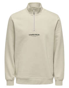 ONLY&SONS ONSCURATED REG HALF ZIP SWEAT NOOS