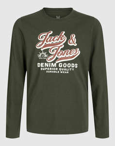 JACK&JONES JJELOGO TEE LS O-NEC 2 COL AW25 NOOS JNR