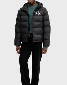 CALVIN KLEIN JEANS LS NYLON MONOGRAM PUFFER JKT