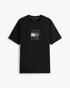 TOMMY HILFIGER LINEAR FLAG GRAPHIC TEE
