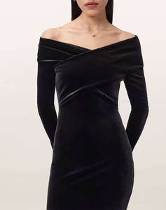 ALL SAINTS DELTA VELVET DRESS