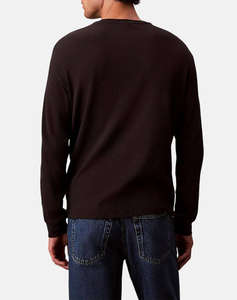 CALVIN KLEIN LS WAFFLE BADGE CREWNK TEE