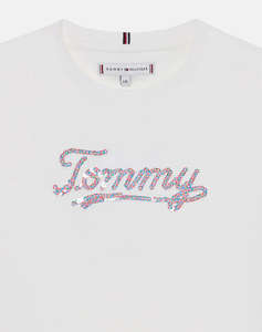 TOMMY HILFIGER TOMMY SCRIPT SEQUINS TEE SS