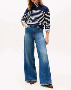 TOMMY HILFIGER CO JERSEY GOLD BTN MOCK-NK SWT