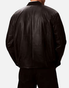 CALVIN KLEIN JEANS LS FX LTHR FLLD BMBR