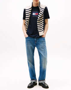 TOMMY HILFIGER LINEAR FLAG GRAPHIC TEE
