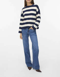 VERO MODA VMSILJE LS O-NECK BOXY PULLOVER NOOS