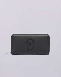 TRUSSARDI SOCIETY ZIP AROUND WALLET LG - CALF LEATHER (Dimensiuni: 19.5 x 10.5cm.)