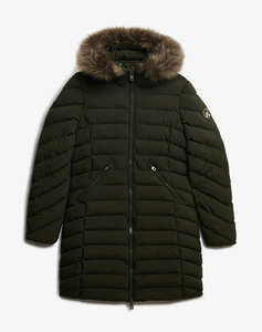SUPERDRY D2 OVIN FUJI FAUX FUR HOOD MID LENGTH GEACA DE DAMA