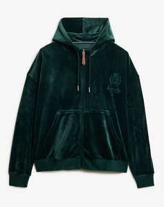 SUPERDRY D1 SDSW COUNTRY CLUB VELOUR ZIPHOOD FLEECE DE DAMA