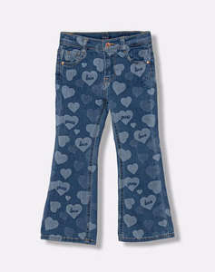 GUESS STR DENIM FLARE PANTS W/LASER PANTALONI COPII GIRL