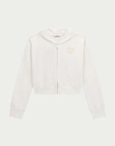 GUESS HOODED LS ACTIVE TOP W/ZIP FLEECE COPII GIRL