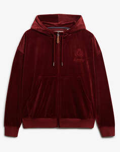 SUPERDRY D1 SDSW COUNTRY CLUB VELOUR ZIPHOOD FLEECE DE DAMA
