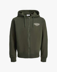 JACK&JONES JJMAKOTO SWEAT ZIP HOOD PLS