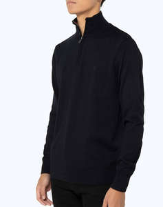 BOSTONIANS Pulover DIN BUMBAC HALF-ZIP REGULAR FIT