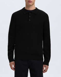 SELECTED SLHDANE LS KNIT STRUCTURE POLO NECK